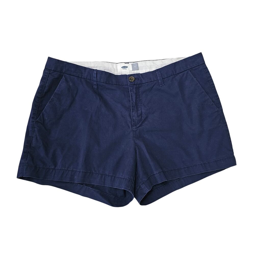 Old Navy Size 12 Shorts Navy Blue Flat Front